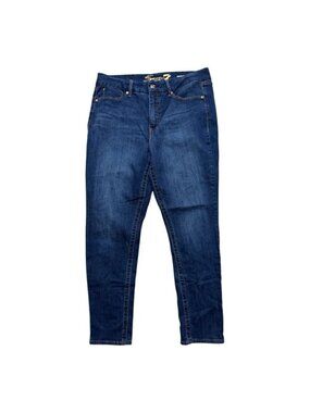 Seven7 Tummyless High Rise Skinny Jeans Women’s Size 16 Dark Wash Stretch